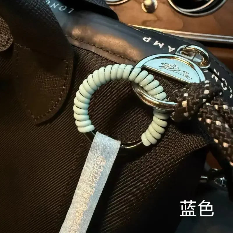 Labubu Anti Drop Buckle Silicone Rope Keychain Protection Ring Transparent Winding Fixed Anti Drop