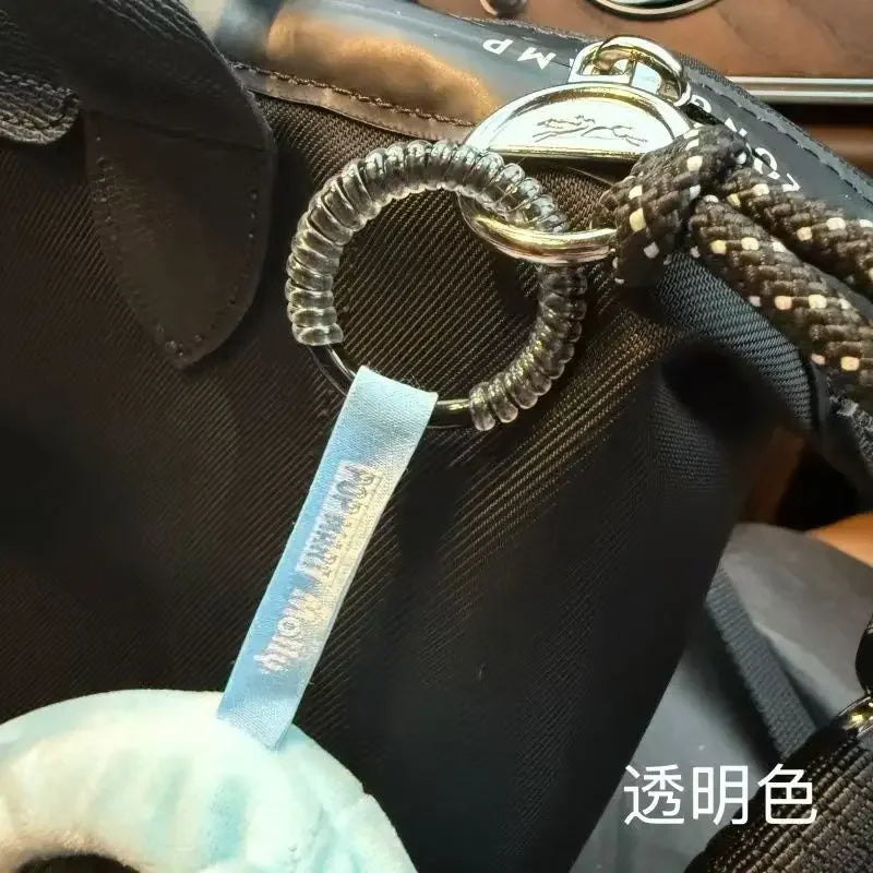 Labubu Anti Drop Buckle Silicone Rope Keychain Protection Ring Transparent Winding Fixed Anti Drop