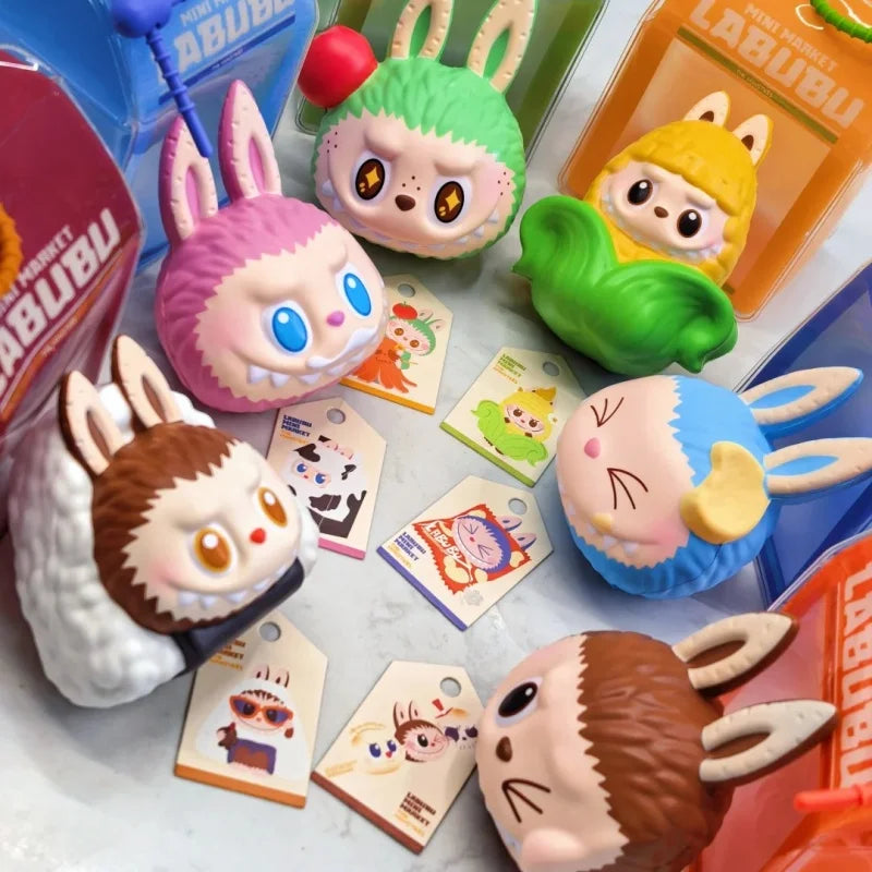 Véritable Pop Mart les monstres saveur étrange dépanneur Squishy porte-clés boîte aveugle Labubu sac à bandoulière pour labbubus