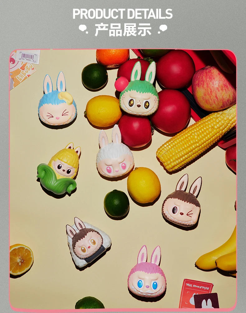 Véritable Pop Mart les monstres saveur étrange dépanneur Squishy porte-clés boîte aveugle Labubu sac à bandoulière pour labbubus