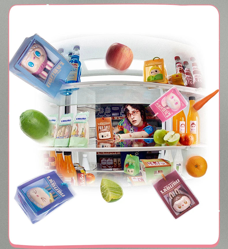 Véritable Pop Mart les monstres saveur étrange dépanneur Squishy porte-clés boîte aveugle Labubu sac à bandoulière pour labbubus